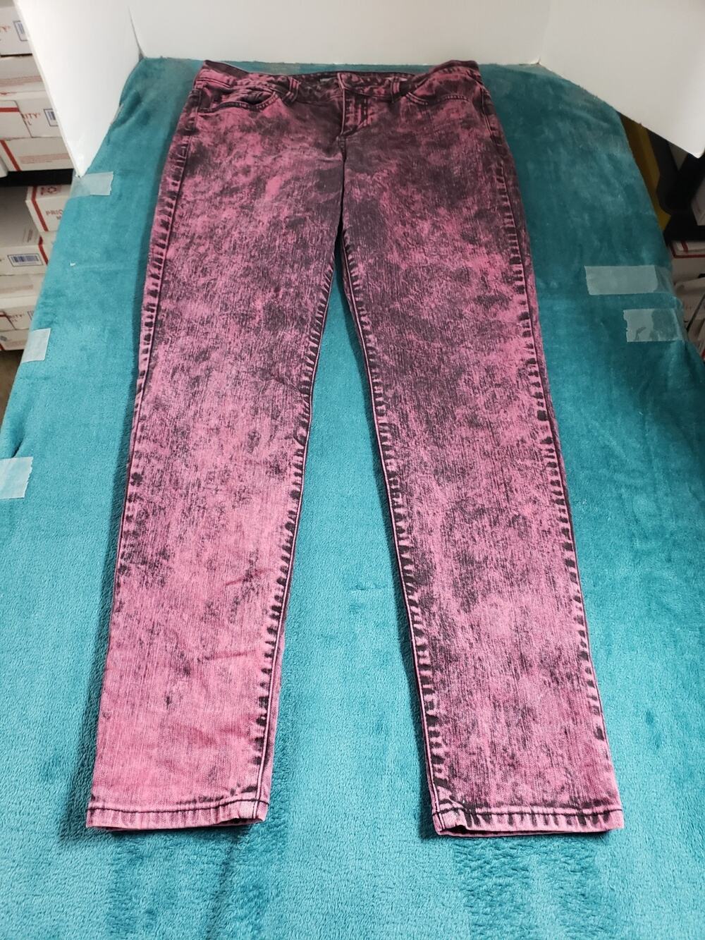 Lovesick Jeans Size 13 Womens Pink Pants Stretch Denim Mid Rise Skinny